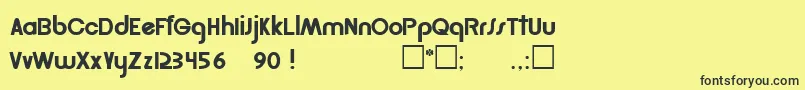 Шрифт GolderRegular – чёрные шрифты на жёлтом фоне