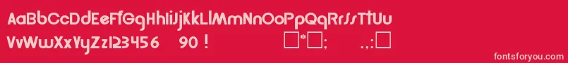Police GolderRegular – polices roses sur fond rouge