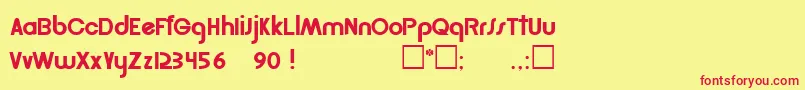 Шрифт GolderRegular – красные шрифты на жёлтом фоне