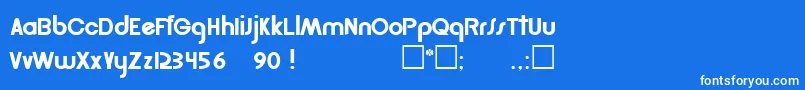 Fonte GolderRegular – fontes brancas em um fundo azul