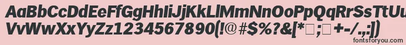 Police HieroDisplaySsiItalic – polices noires sur fond rose