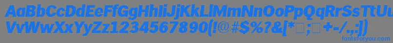 HieroDisplaySsiItalic Font – Blue Fonts on Gray Background