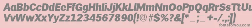 HieroDisplaySsiItalic Font – Gray Fonts on Pink Background