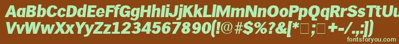 HieroDisplaySsiItalic Font – Green Fonts on Brown Background