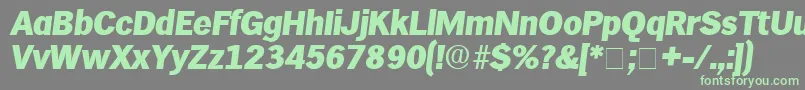 フォントHieroDisplaySsiItalic – 灰色の背景に緑のフォント