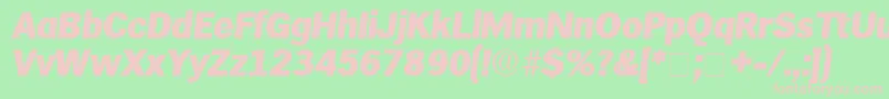HieroDisplaySsiItalic Font – Pink Fonts on Green Background