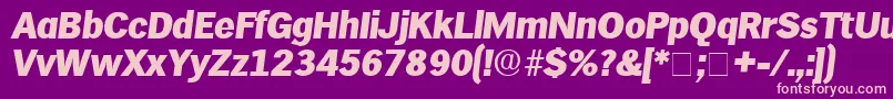 Police HieroDisplaySsiItalic – polices roses sur fond violet