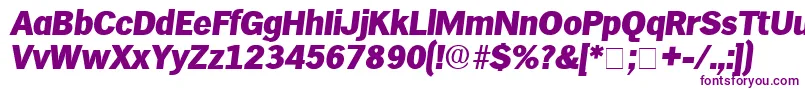 Czcionka HieroDisplaySsiItalic – fioletowe czcionki