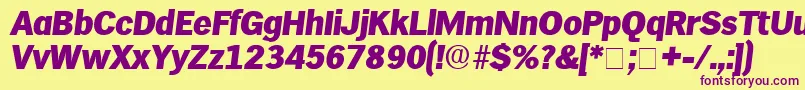 HieroDisplaySsiItalic Font – Purple Fonts on Yellow Background