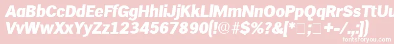 HieroDisplaySsiItalic-Schriftart – Weiße Schriften auf rosa Hintergrund