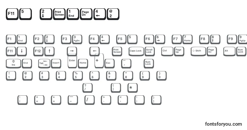 Czcionka Keyboard2 – alfabet, cyfry, specjalne znaki