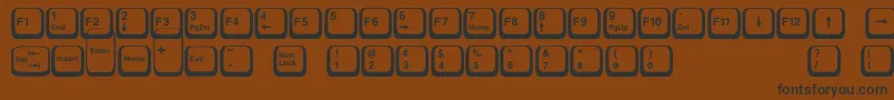 Keyboard2 Font – Black Fonts on Brown Background