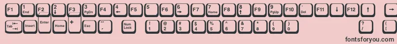 Fonte Keyboard2 – fontes pretas em um fundo rosa