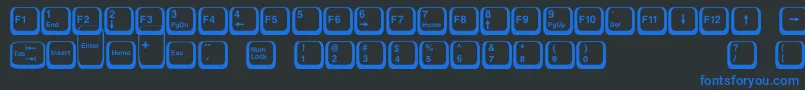 Police Keyboard2 – polices bleues sur fond noir