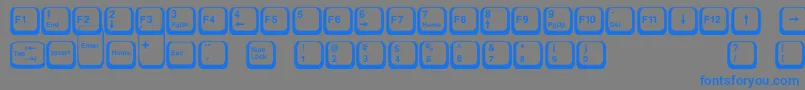 Police Keyboard2 – polices bleues sur fond gris