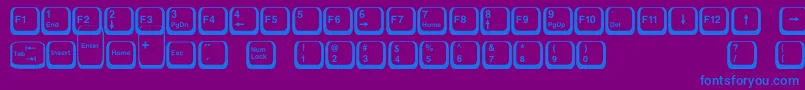 フォントKeyboard2 – 紫色の背景に青い文字