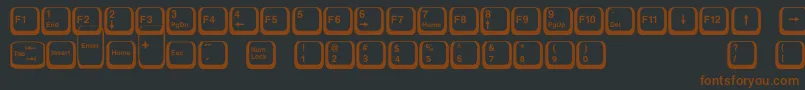 Keyboard2 Font – Brown Fonts on Black Background