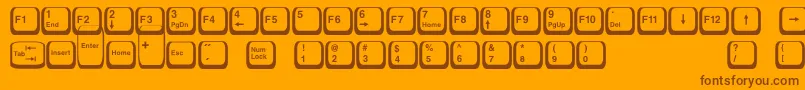 fuente Keyboard2 – Fuentes Marrones Sobre Fondo Naranja