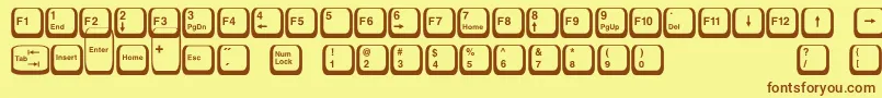 Keyboard2 Font – Brown Fonts on Yellow Background