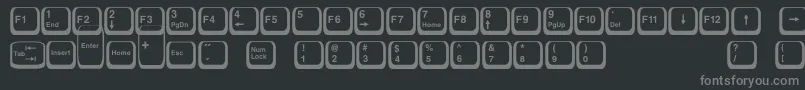 フォントKeyboard2 – 黒い背景に灰色の文字