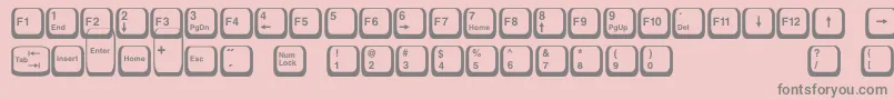 Keyboard2 Font – Gray Fonts on Pink Background