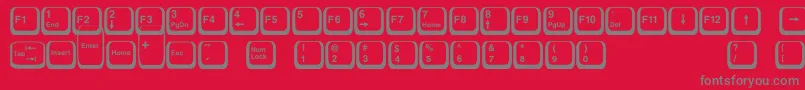 fuente Keyboard2 – Fuentes Grises Sobre Fondo Rojo