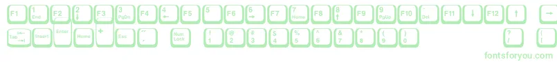 Czcionka Keyboard2 – zielone czcionki