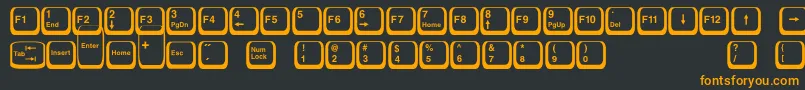 Czcionka Keyboard2 – pomarańczowe czcionki na czarnym tle