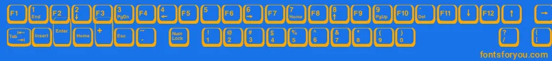 Keyboard2 Font – Orange Fonts on Blue Background