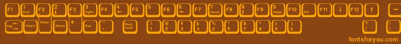 Шрифт Keyboard2 – оранжевые шрифты на коричневом фоне