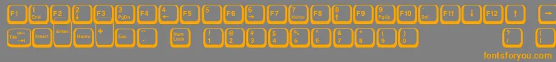 Keyboard2 Font – Orange Fonts on Gray Background