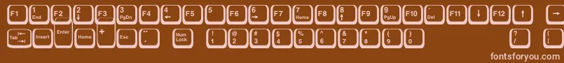 Fonte Keyboard2 – fontes rosa em um fundo marrom