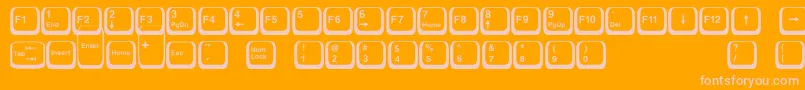 fuente Keyboard2 – Fuentes Rosadas Sobre Fondo Naranja