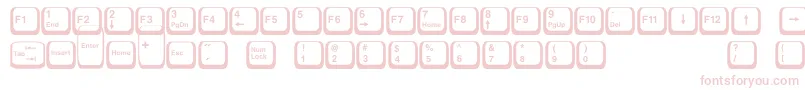 fuente Keyboard2 – Fuentes Rosadas Sobre Fondo Blanco