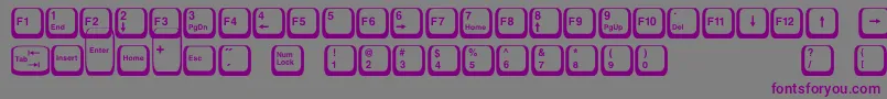 fuente Keyboard2 – Fuentes Moradas Sobre Fondo Gris