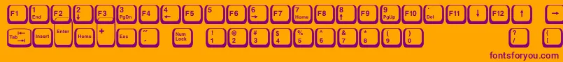 Keyboard2 Font – Purple Fonts on Orange Background