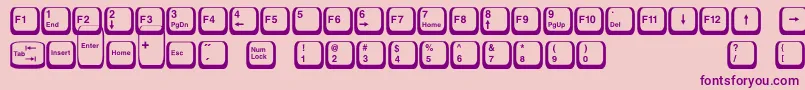 Police Keyboard2 – polices violettes sur fond rose