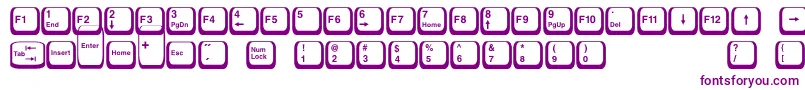 Keyboard2 Font – Purple Fonts on White Background