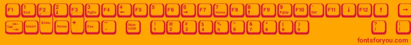 フォントKeyboard2 – オレンジの背景に赤い文字