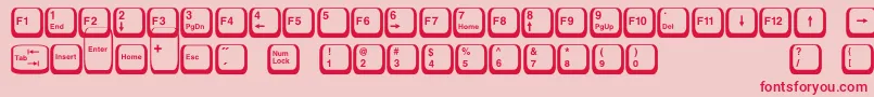 fuente Keyboard2 – Fuentes Rojas Sobre Fondo Rosa