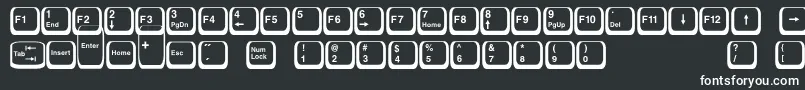 Czcionka Keyboard2 – białe czcionki