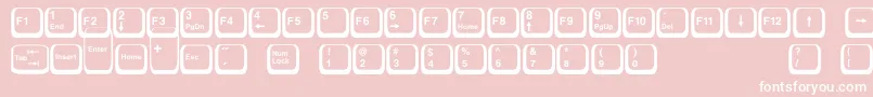 Fonte Keyboard2 – fontes brancas em um fundo rosa