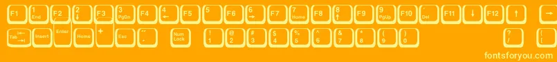 Czcionka Keyboard2 – żółte czcionki na pomarańczowym tle