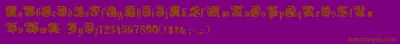 UechiBold Font – Brown Fonts on Purple Background