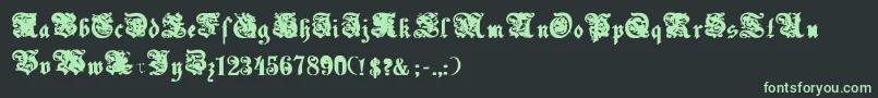 UechiBold Font – Green Fonts on Black Background