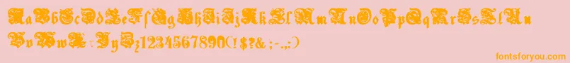 UechiBold Font – Orange Fonts on Pink Background