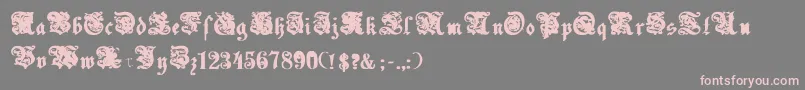 UechiBold Font – Pink Fonts on Gray Background