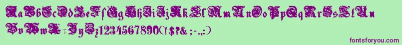 UechiBold Font – Purple Fonts on Green Background