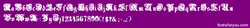 フォントUechiBold – 紫の背景に白い文字