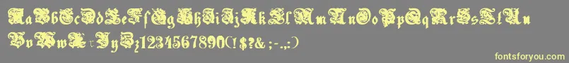 UechiBold Font – Yellow Fonts on Gray Background